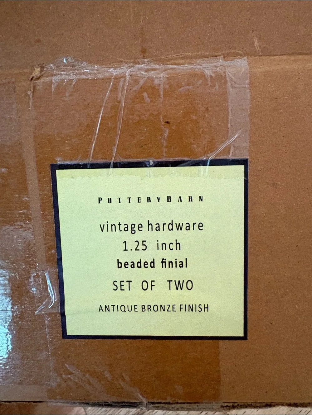 Pottery Barn Dark Bronze Round Finial, Set of 2